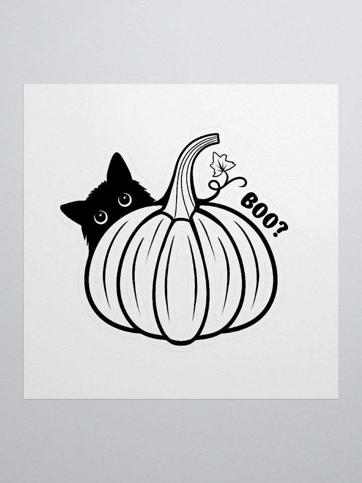 Kitty with a Pumpkin Sticker product image (1)