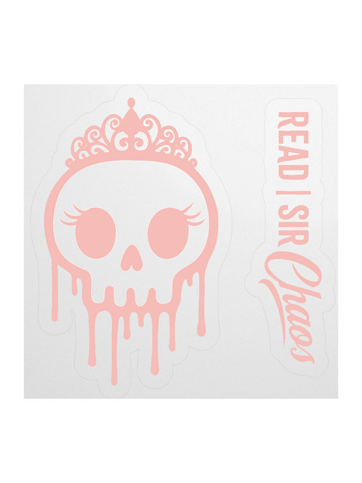 Princess of Chaos Skull Sticker - Pink 2 product image (1)