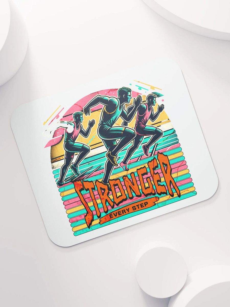 Stronger Every Step Running Vibrant Motivation Mouse Pad product image (5)