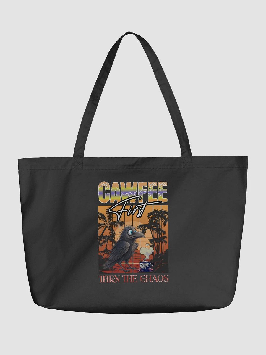 Cawfee First Then The Chaos Charming Crow Coffee Tote product image (5)