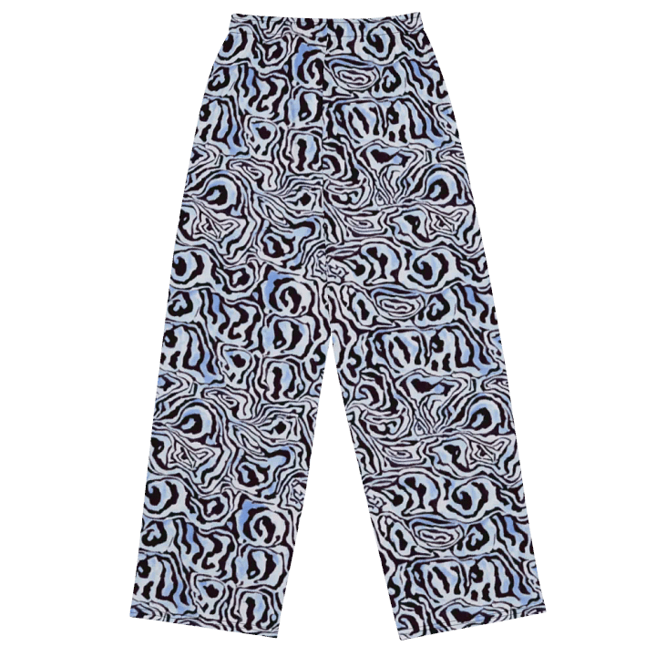 Blue Black Snake Pattern Pants product image (2)