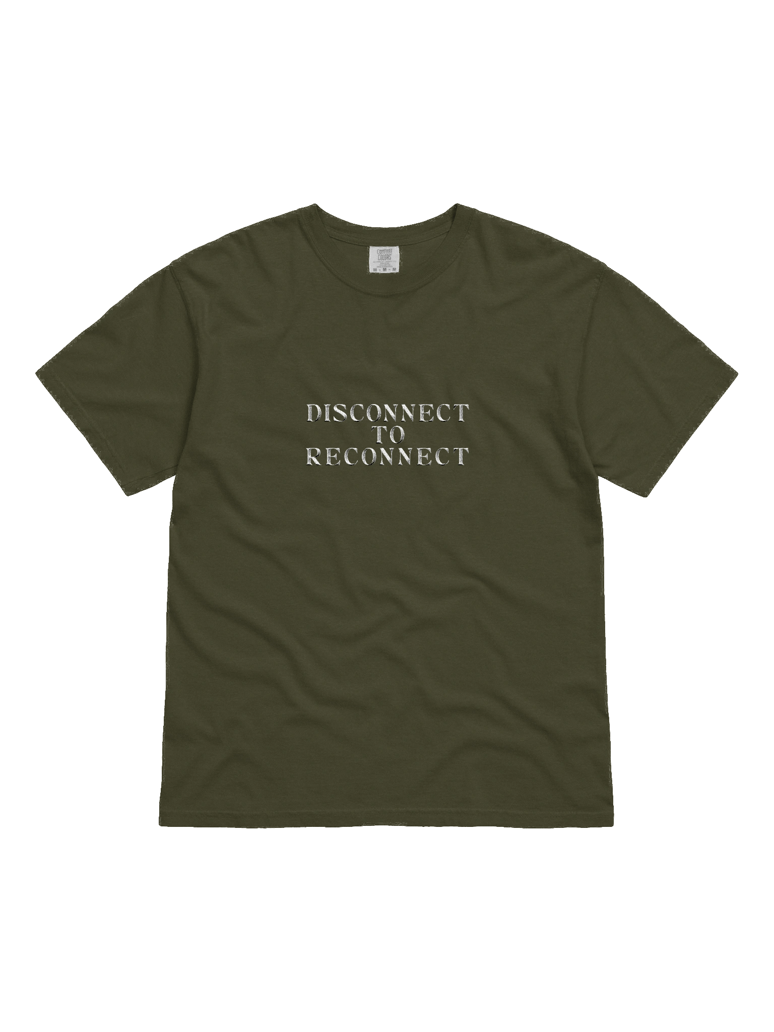 Embroidered Disconnect To Reconnect Unisex Tee product image (1)