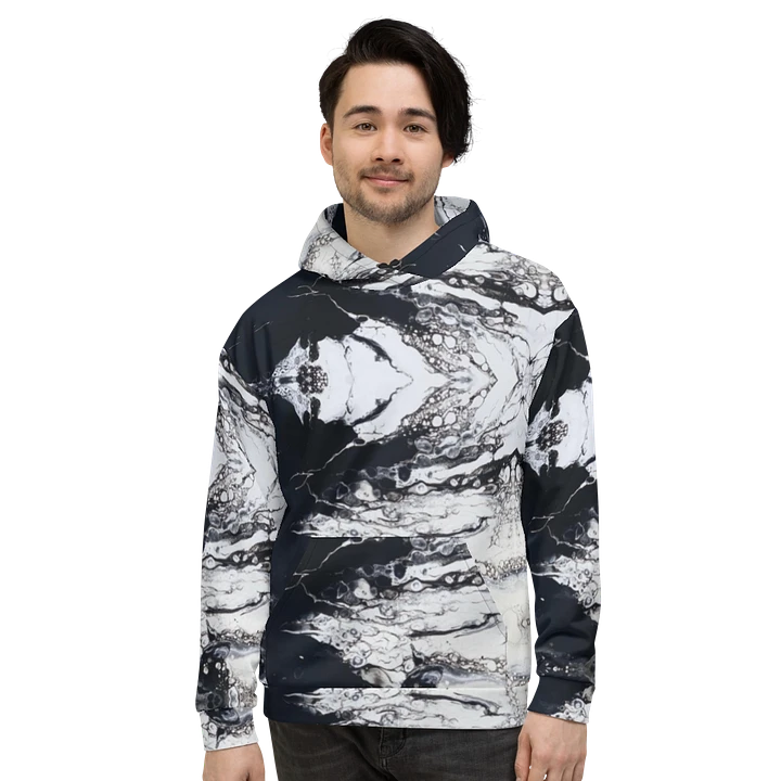 B&W Drip Pour Hoodie product image (1)