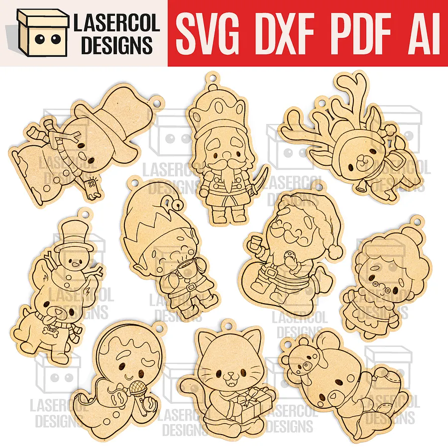 Christmas Ornaments - Laser Cut Files product image (1)