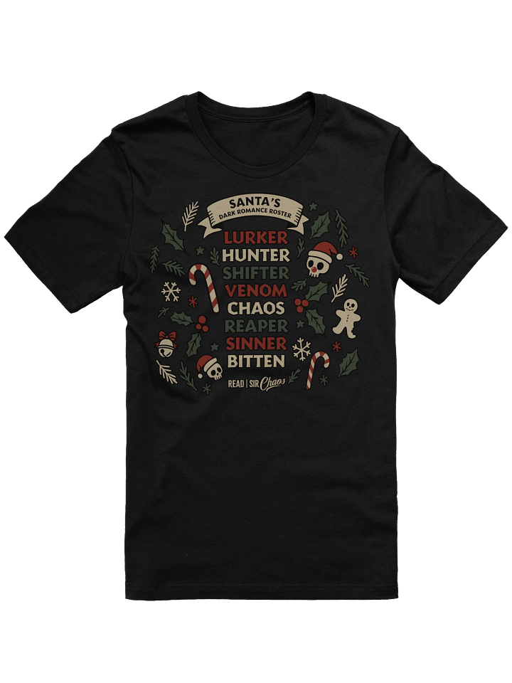 Santa's Dark Romance Roster Tshirt (Dark Colors) product image (7)