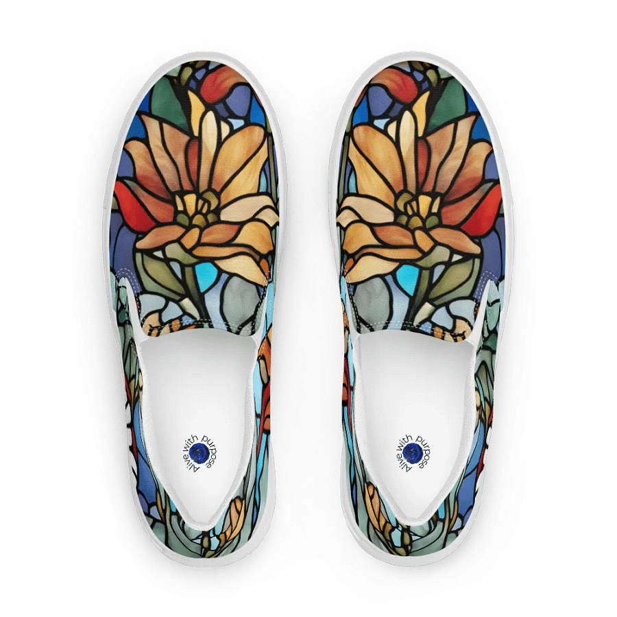 Floral Stained Glass Slip-Ons product image (3)