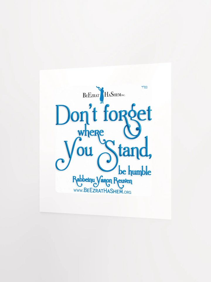 Don't forget where you stand ! 10