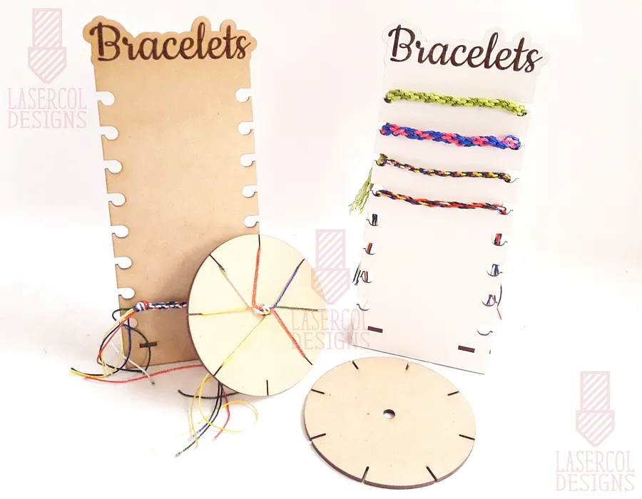 Bracelet Braiding Disc and Stand - Laser Cut Files product image (9)