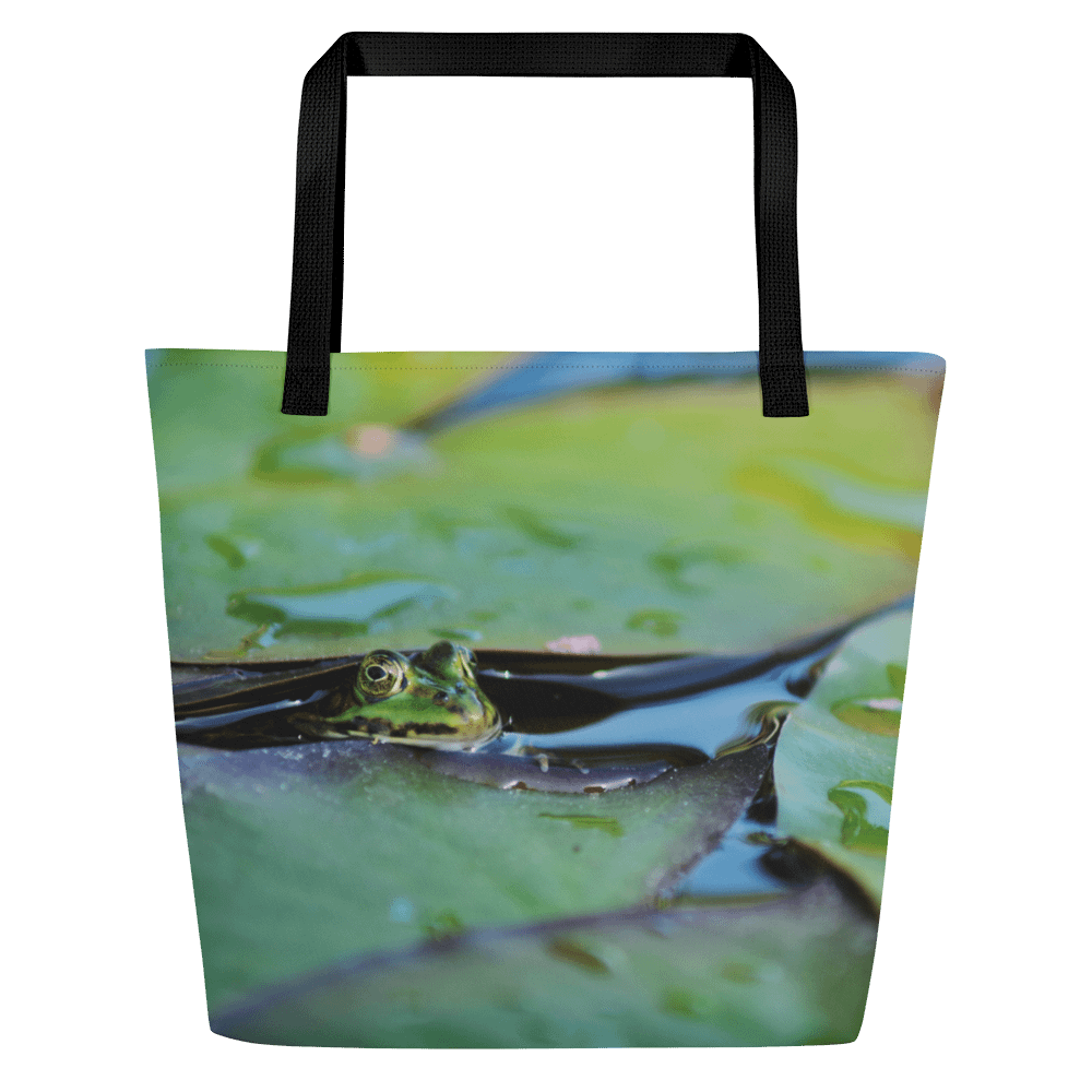 Große Tragetasche - Frosch unter Seerosenblatt product image (4)