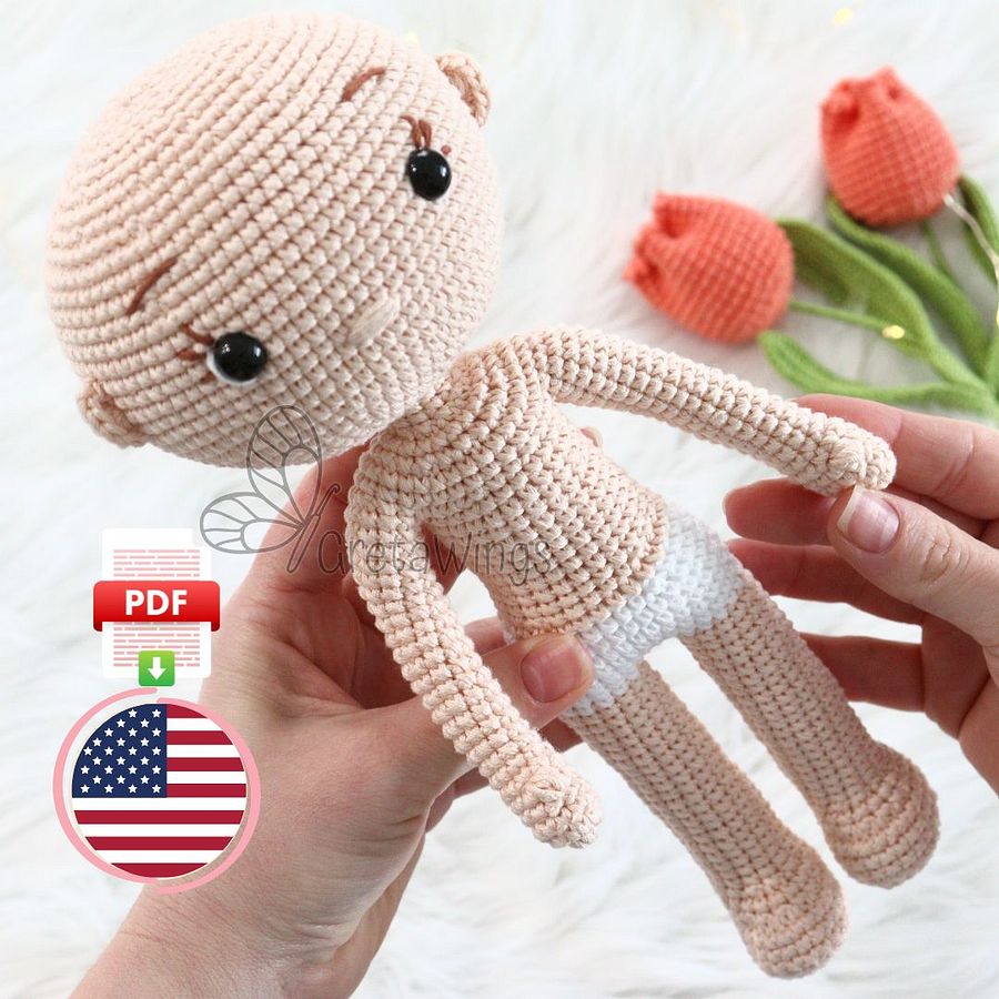 Base body for doll Amigurumis Pattern Version 2 (digital download) product image (1)