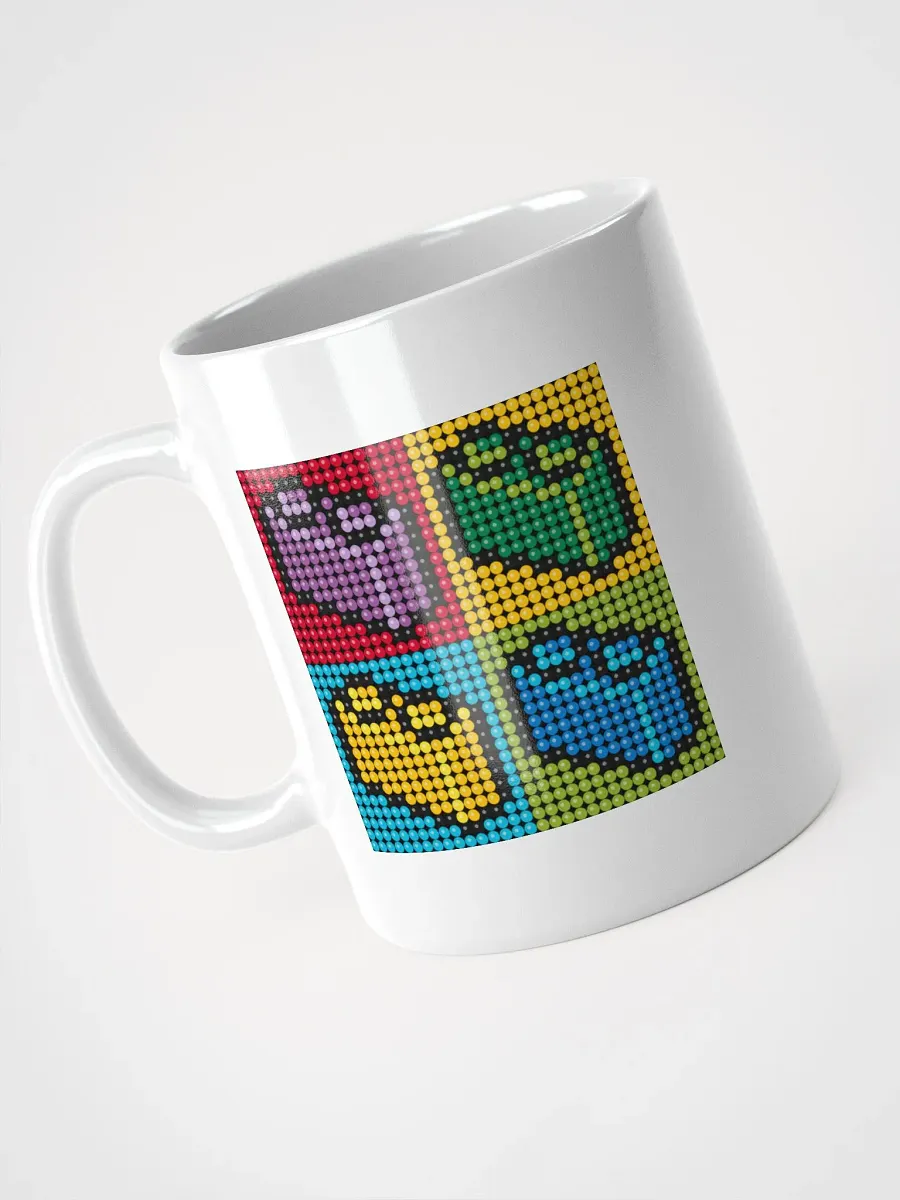 Brick Pixel Art White Glossy Mug product image (4)