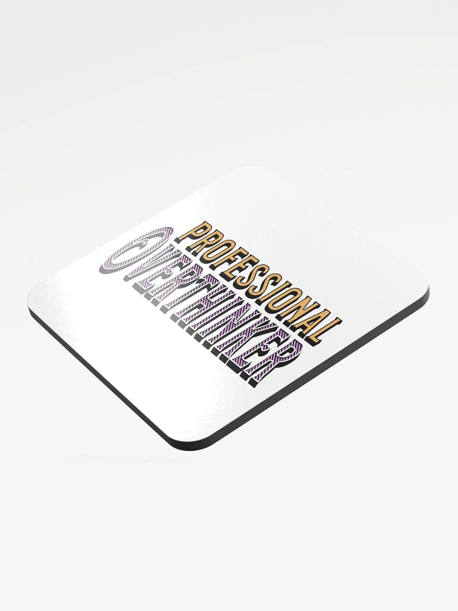 Professional Overthinking Golden Cork Coaster product image (4)