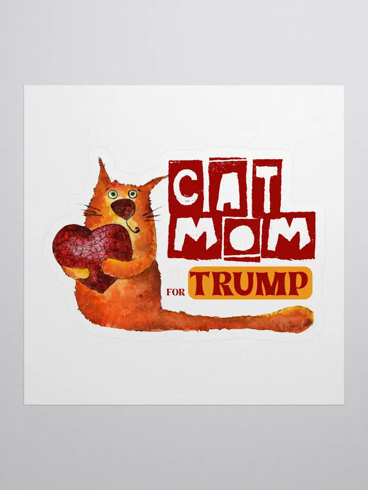 Cat Heart Mom For Trump Sticker product image (1)