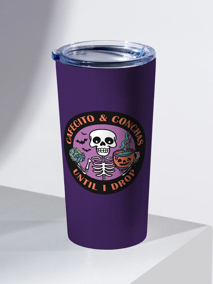 Cafecito and Conchas Halloween Skeleton 20oz Stainless Steel Tumbler product image (2)