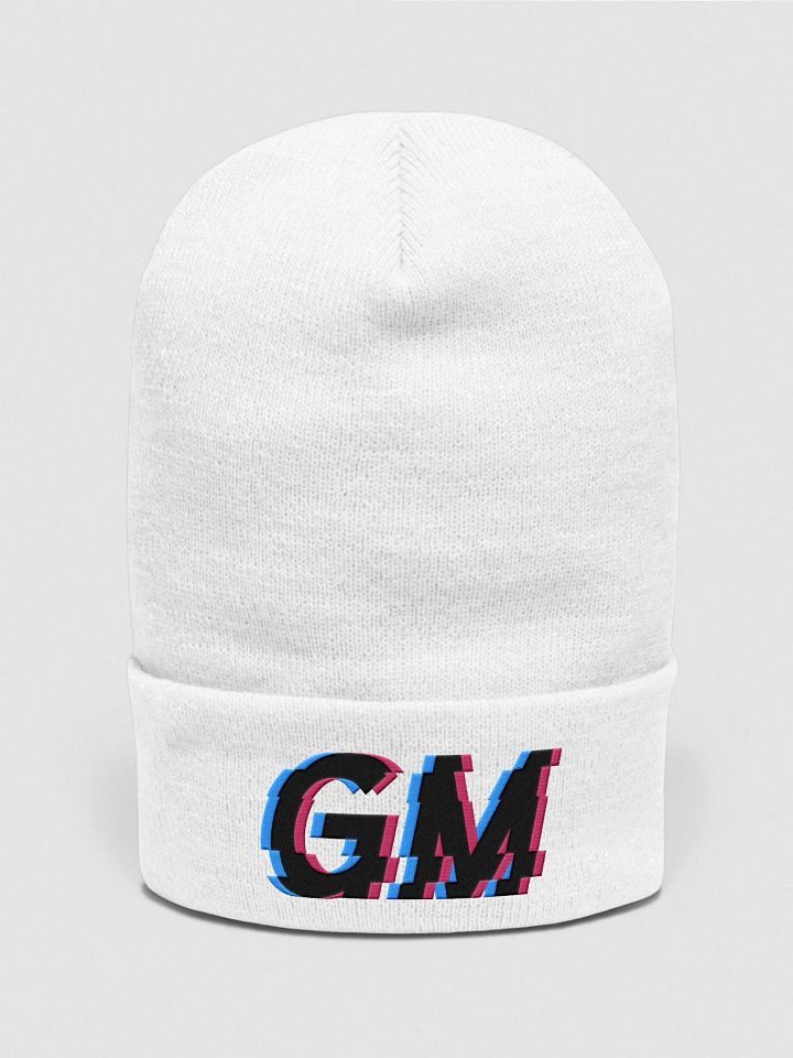 GM Cuffed White Beanie product image (1)