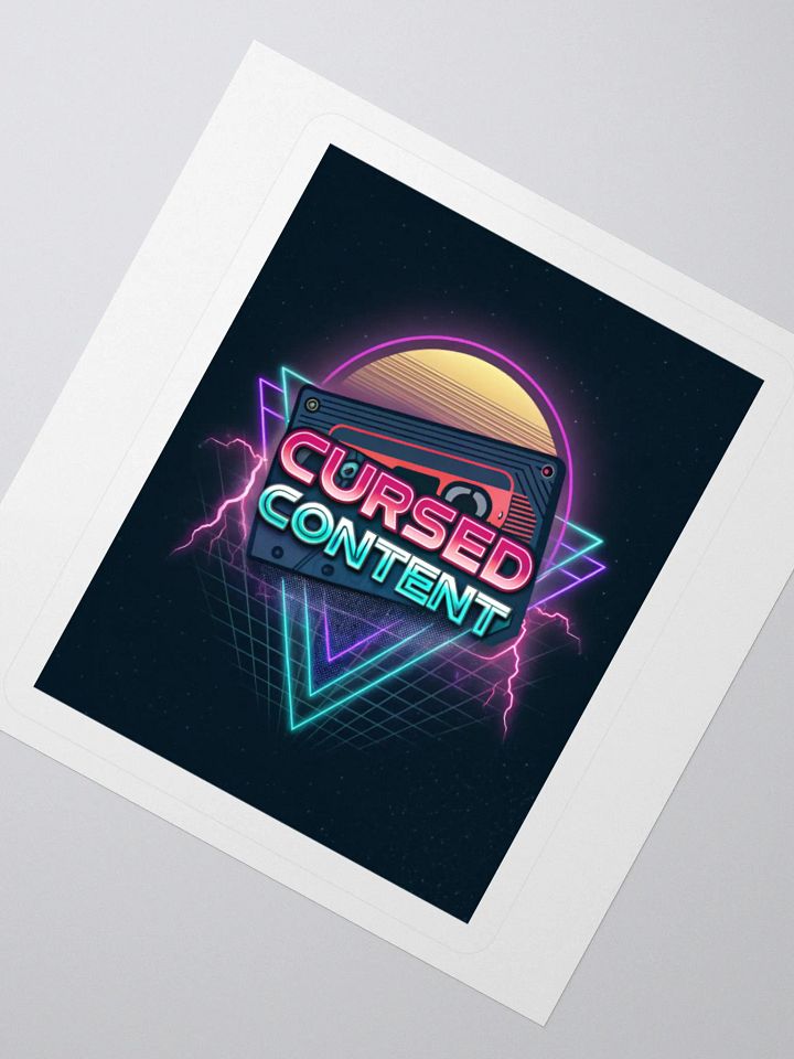 Cursed Content Retro Horror Cassette Sticker: Variant #2 product image (2)