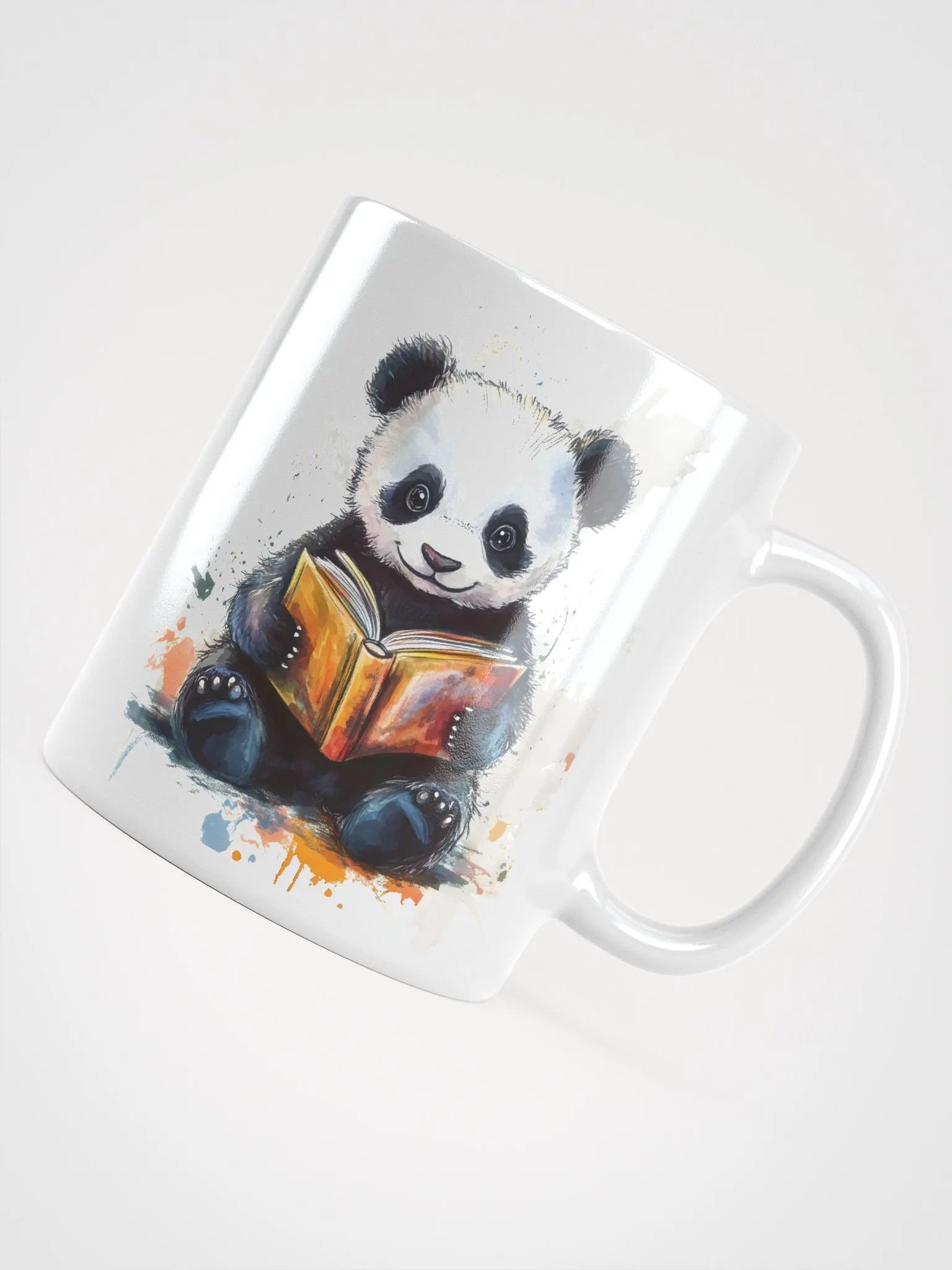 Colorful Baby Panda Reading Mug product image (11)
