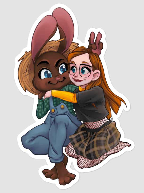 Sweet Hopper Farmer Kiss Cut Stickers product image (1)