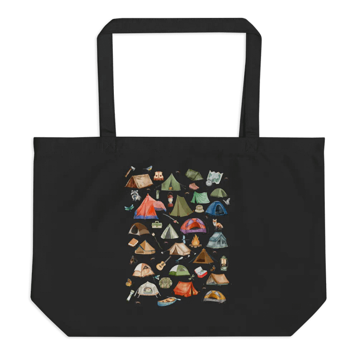 Camping Gear Collage Jumbo Tote Bag product image (1)