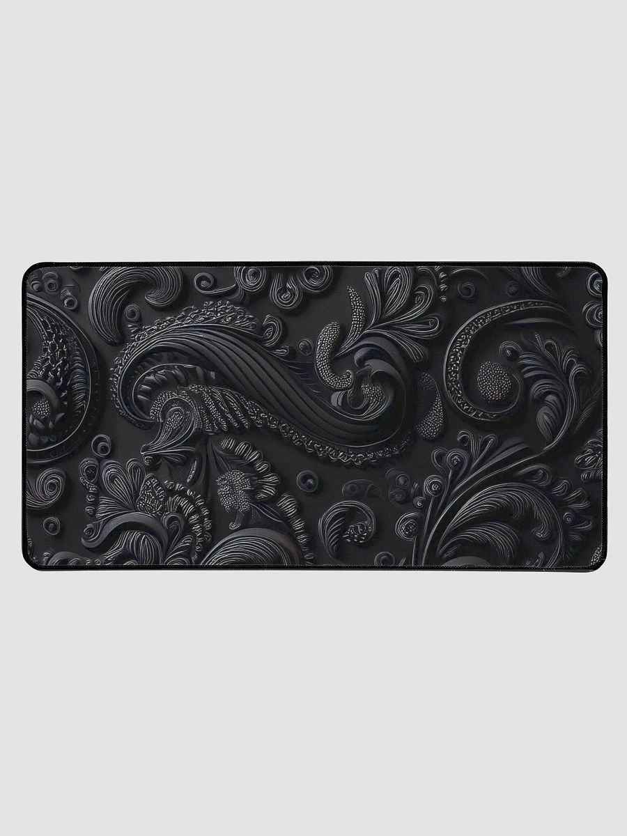 Desk Mat 15.5" x 31.5" black paisley product image (1)