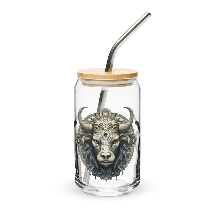 Taurus Zodiac Glass Can Sipper product image (2)