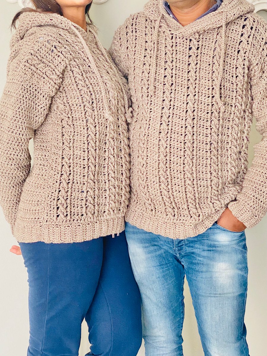 Crochet His n Hers Sweater Written Pattern product image (4)