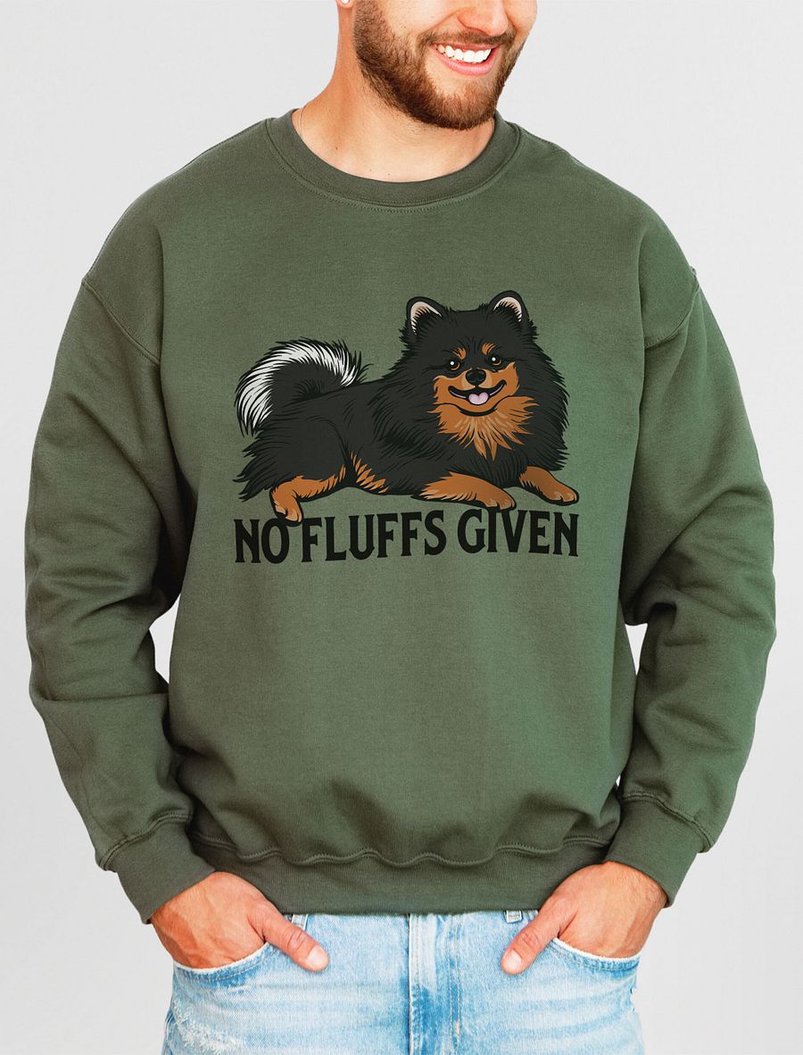 No Fluffs Given Sweatshirt of a Pomeranian(Tricolor) | Funny Shirt for Pomeranian Paw-rents product image (13)