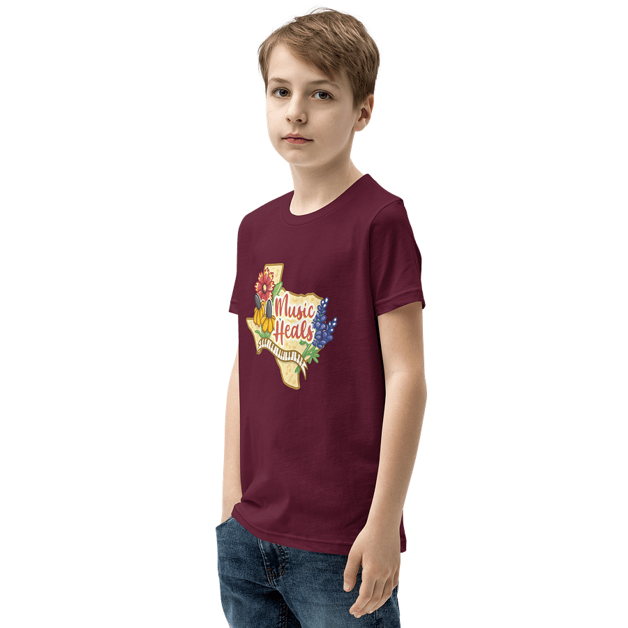 "Music Heals" Youth Cotton T-Shirt product image (9)