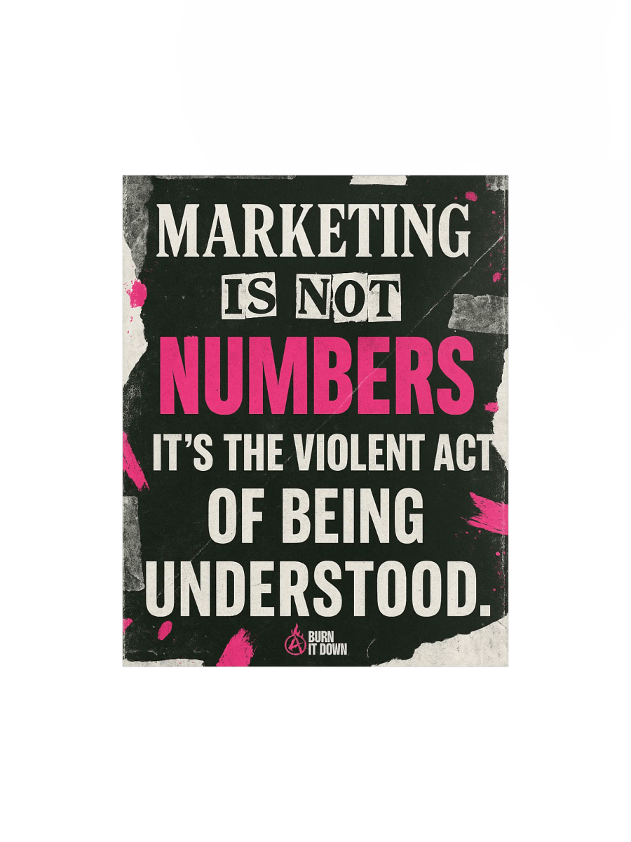 "The Violent Act of Being Understood" // 001 Poster product image (1)