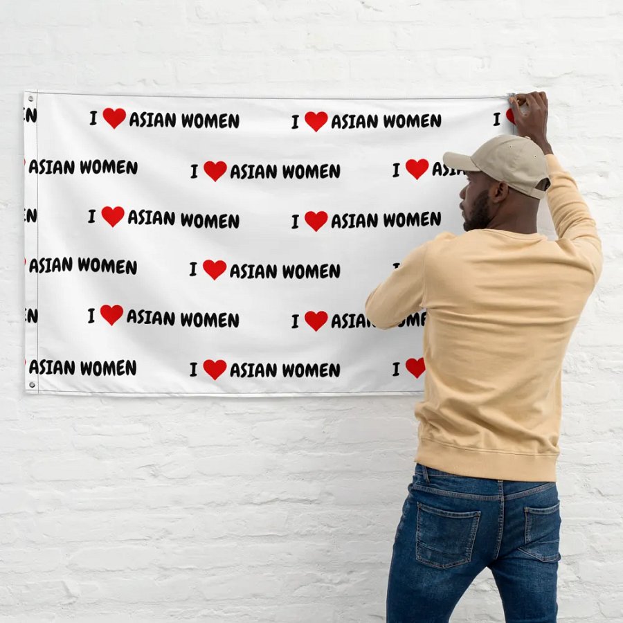 I <3 ASIAN WOMEN Flag product image (11)