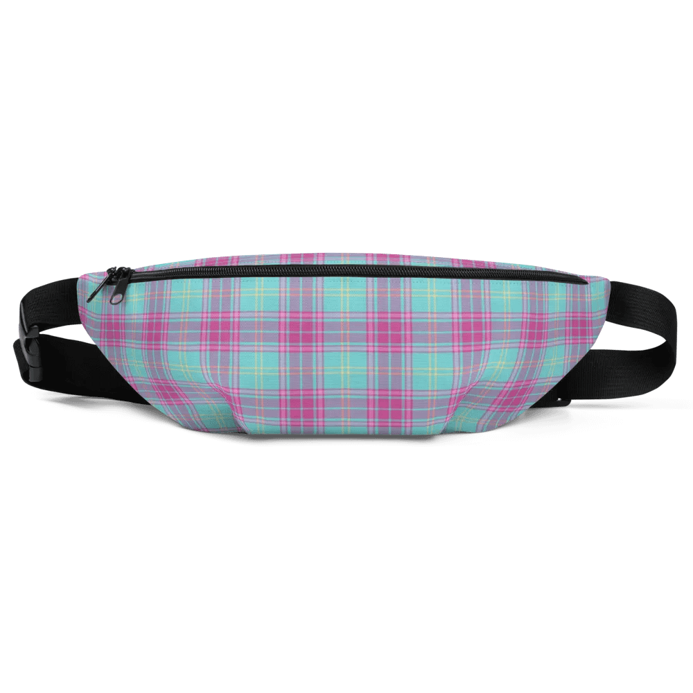 Hot Pink and Aqua Plaid Fanny Pack product image (2)