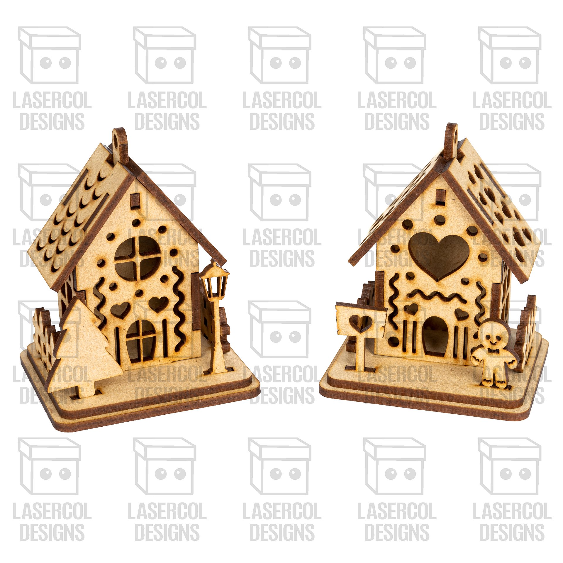 Christmas Houses Ornaments (8 Styles) - Laser Cut Files product image (7)