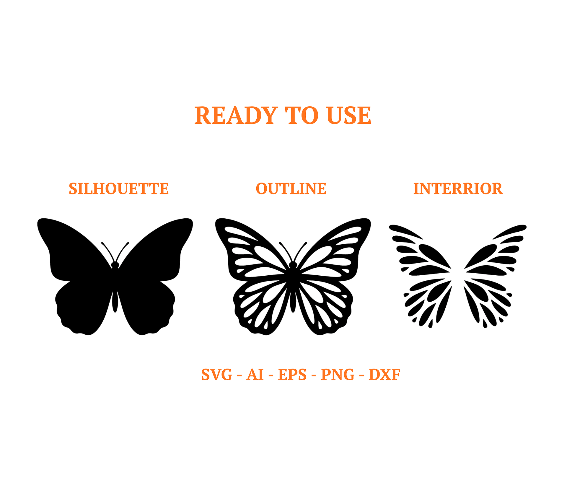 Butterfly SVG Bundle (16 Designs) | Digital Cut Files, Cricut, Silhouette, High-QualityAI,EPS,SVG Download. product image (2)