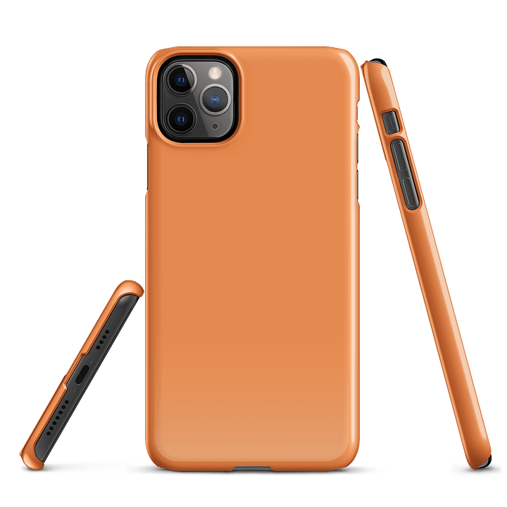 Florida Orange Solid Color iPhone® Glossy Snap Case product image (3)