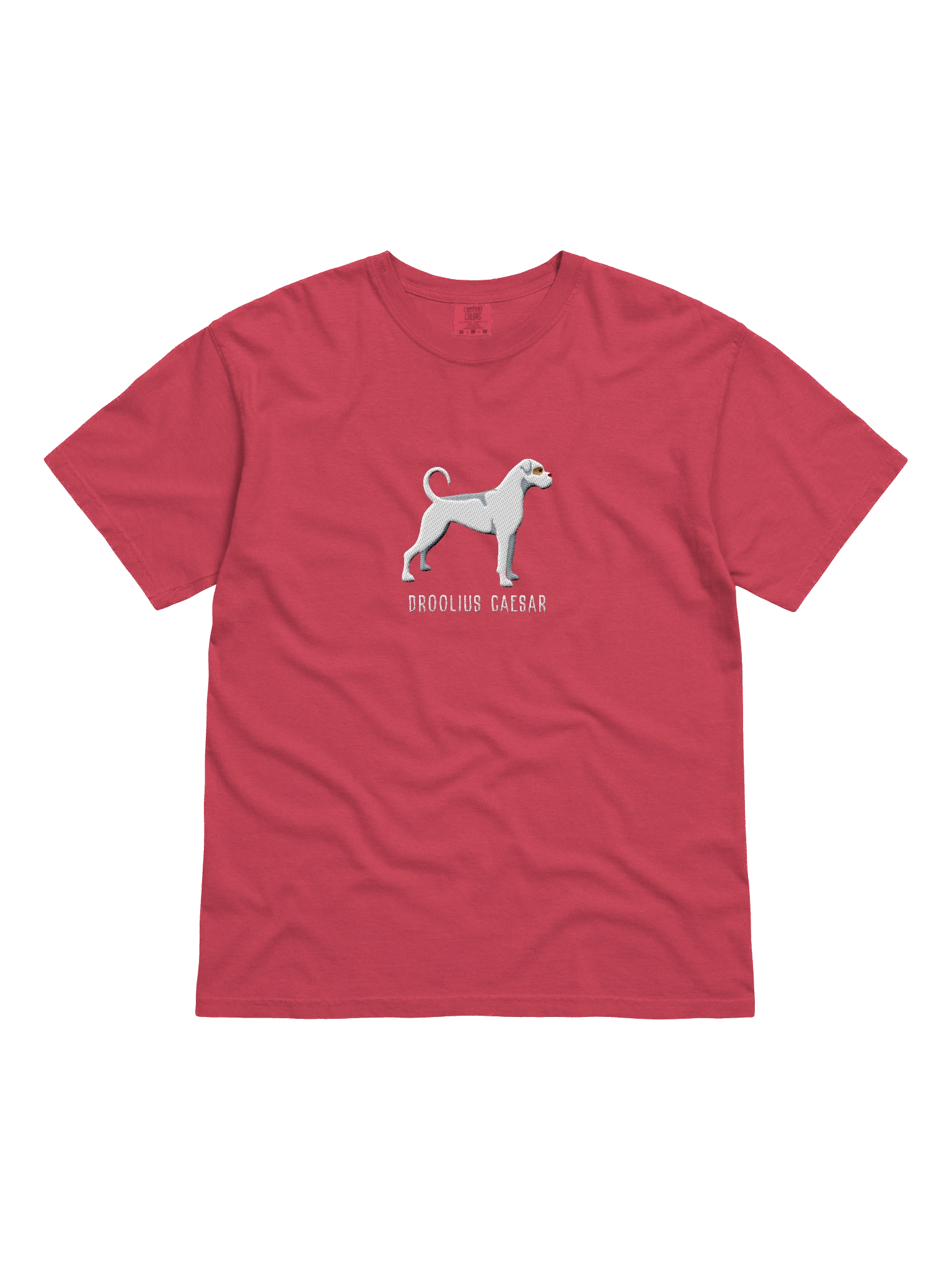 Droolius Caesar T-Shirt(Embroidered) of a Boxer(White) product image (41)