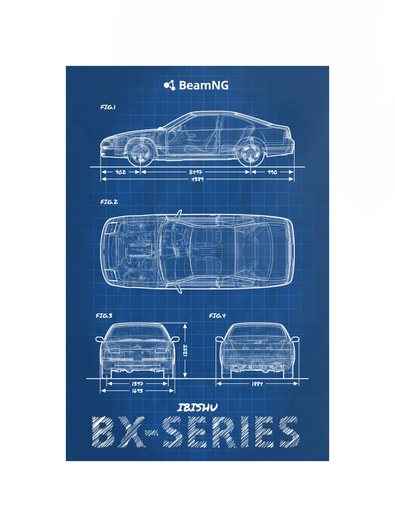 Ibishu BX-Series Blueprint Poster product image (2)