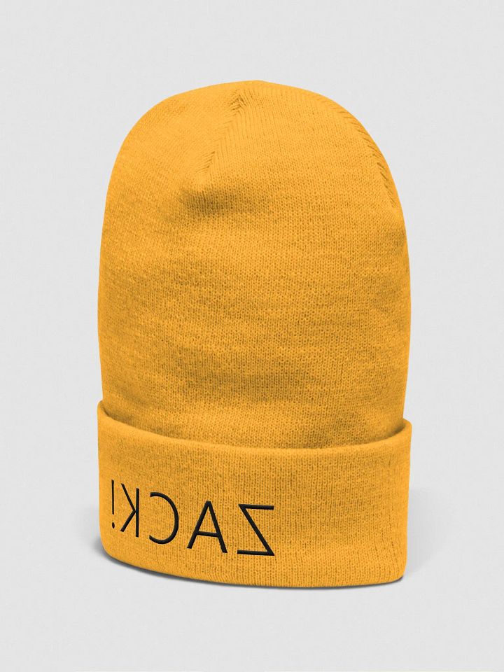 zack! Beanie mirrored Gold with Black Letters product image (2)