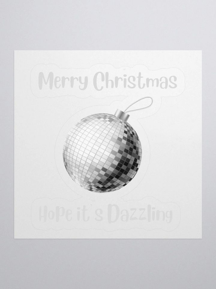 Dazzling Christmas Mirrorball Sticker - Silver product image (1)