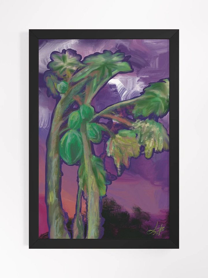 Papaya, Bien Temprano (purple border); framed poster product image (3)