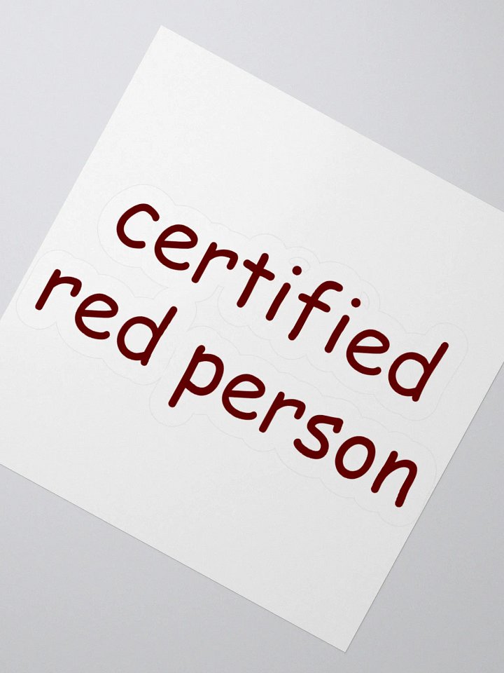 Certified Red Person Sticker product image (4)