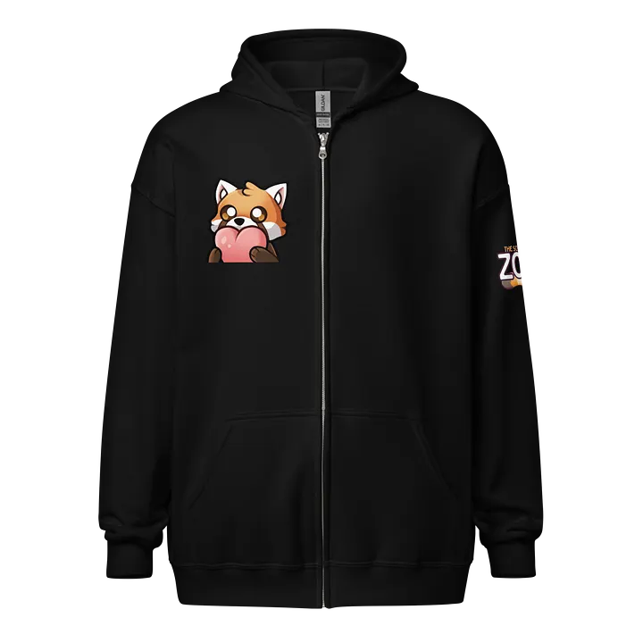 Red Panda Heart Zip Hoodie product image (1)