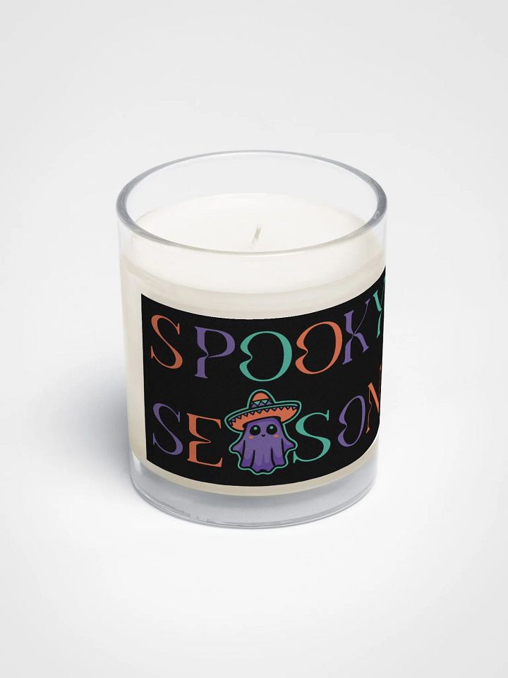 Spooky Season Sombrero Ghost Colorful Soy Wax Glass Jar Candle product image (2)