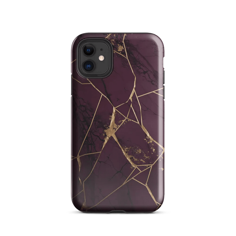 Purple & Gold Kintsugi Tough iPhone Case product image (47)