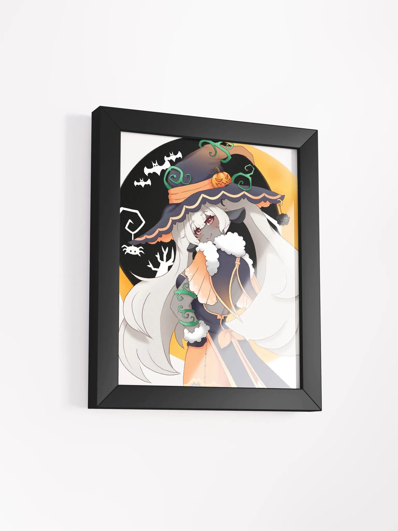 Pumpkin Witch Lila Framed Poster (Limited Edition) product image (2)