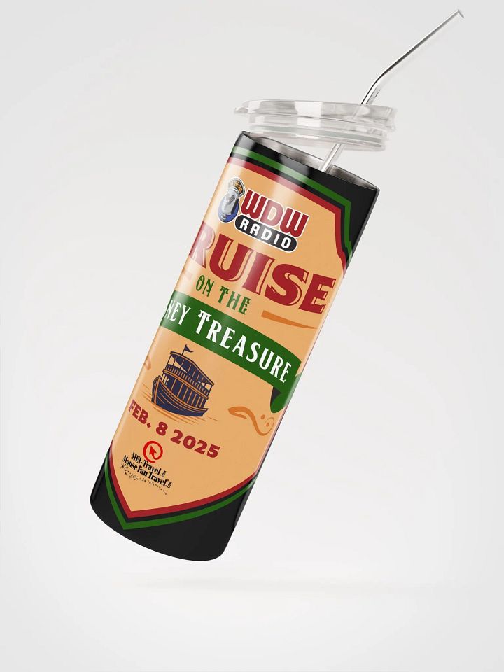 WDW Radio Cruise on the Disney Treasure 2025 Bottle and Straw product image (2)
