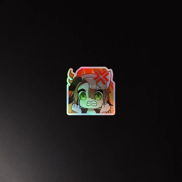 rage emote holographic sticker product image (4)
