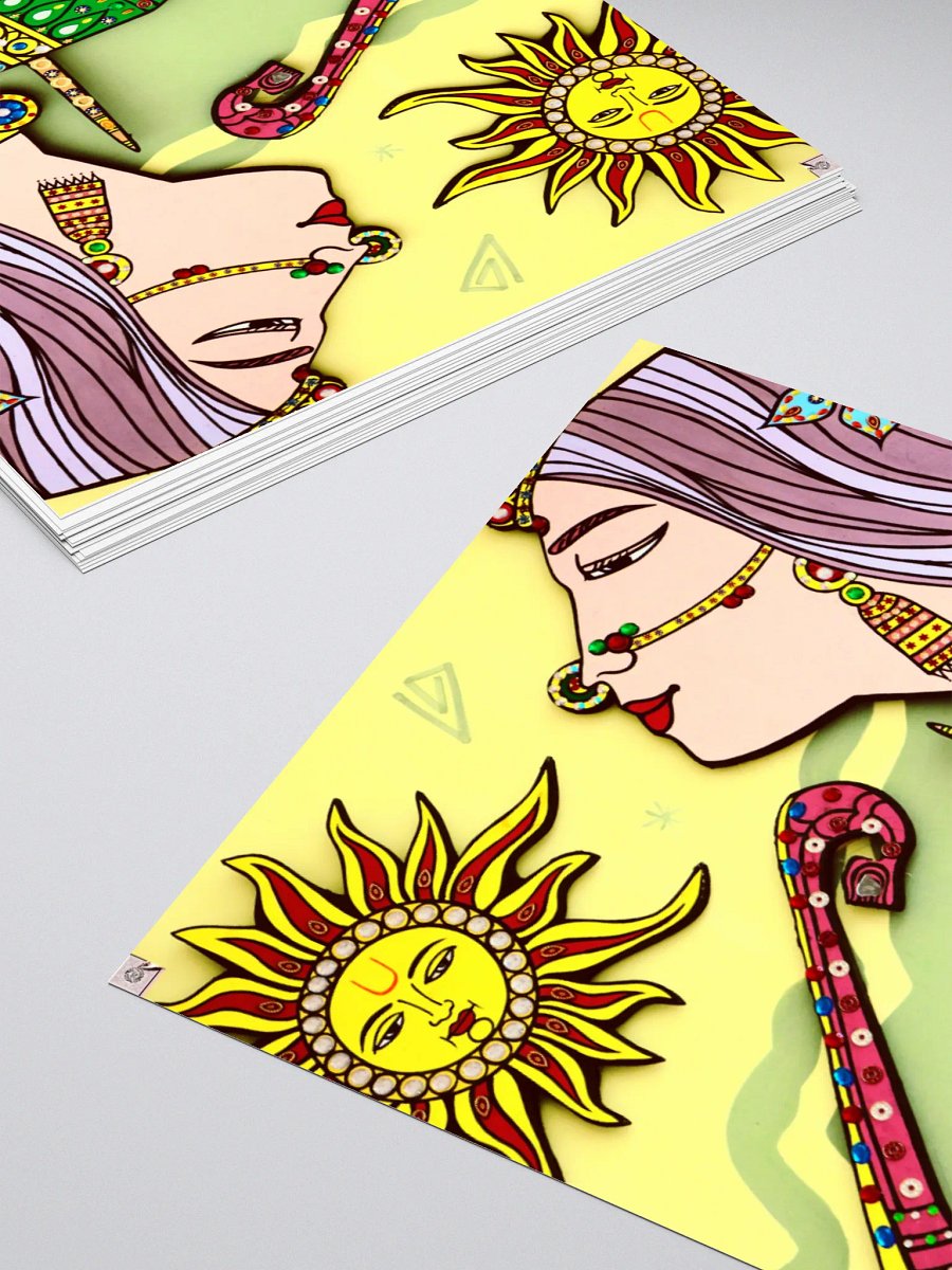 Indian culture, Vibrant Traditional Musical Art Stickers product image (10)