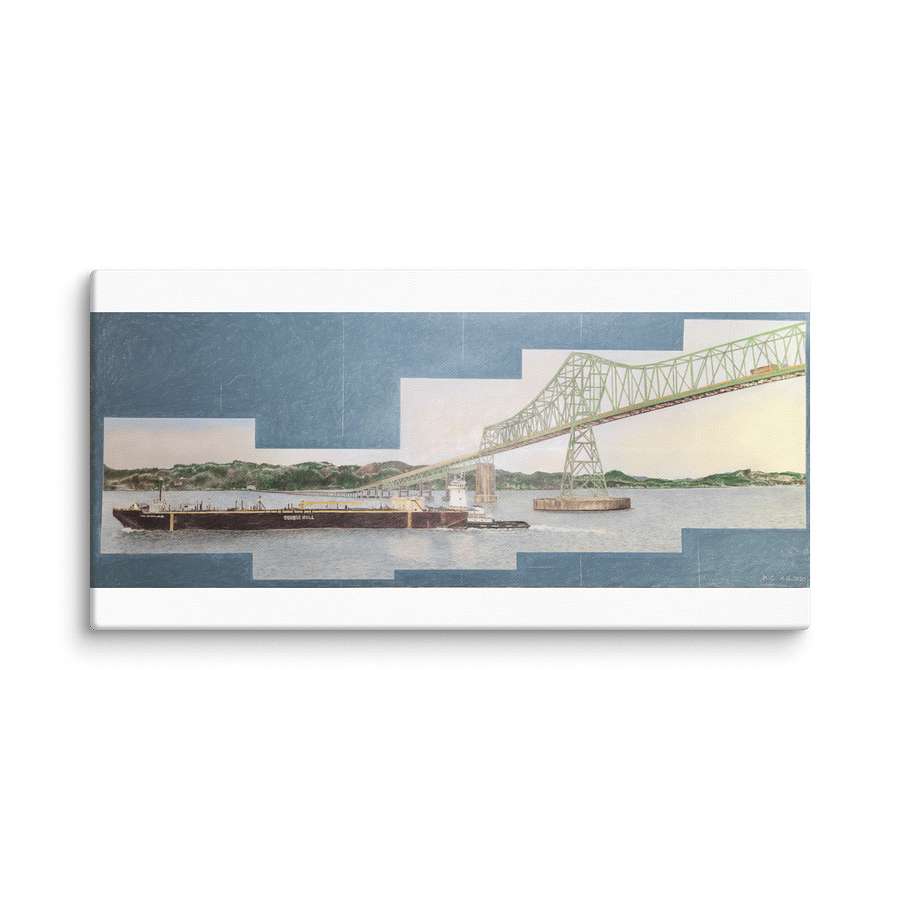 View from the Cannery Pier Hotel in Astoria, Oregon on Canvas (24" x 48") product image (2)