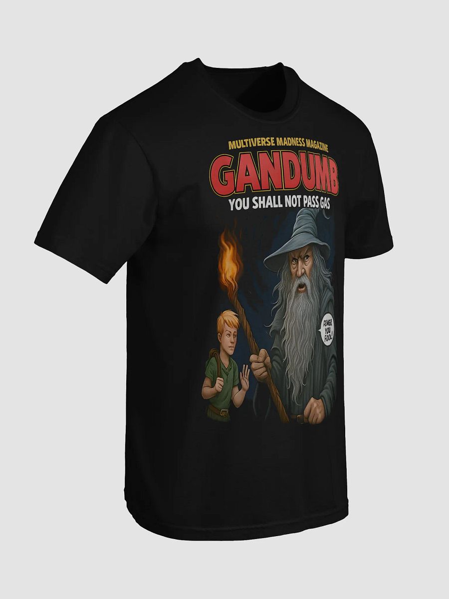 Funny Gandalf Parody T-Shirt – “You Shall Not Pass Gas” Nerdy Fantasy Humor Tee product image (7)