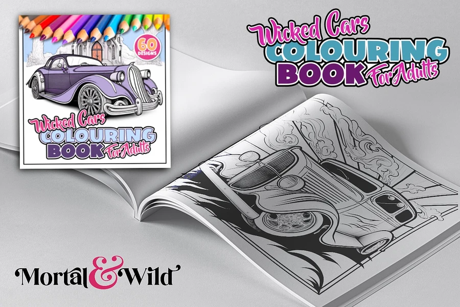 Wicked Cars Colouring Book: For Adults product image (5)